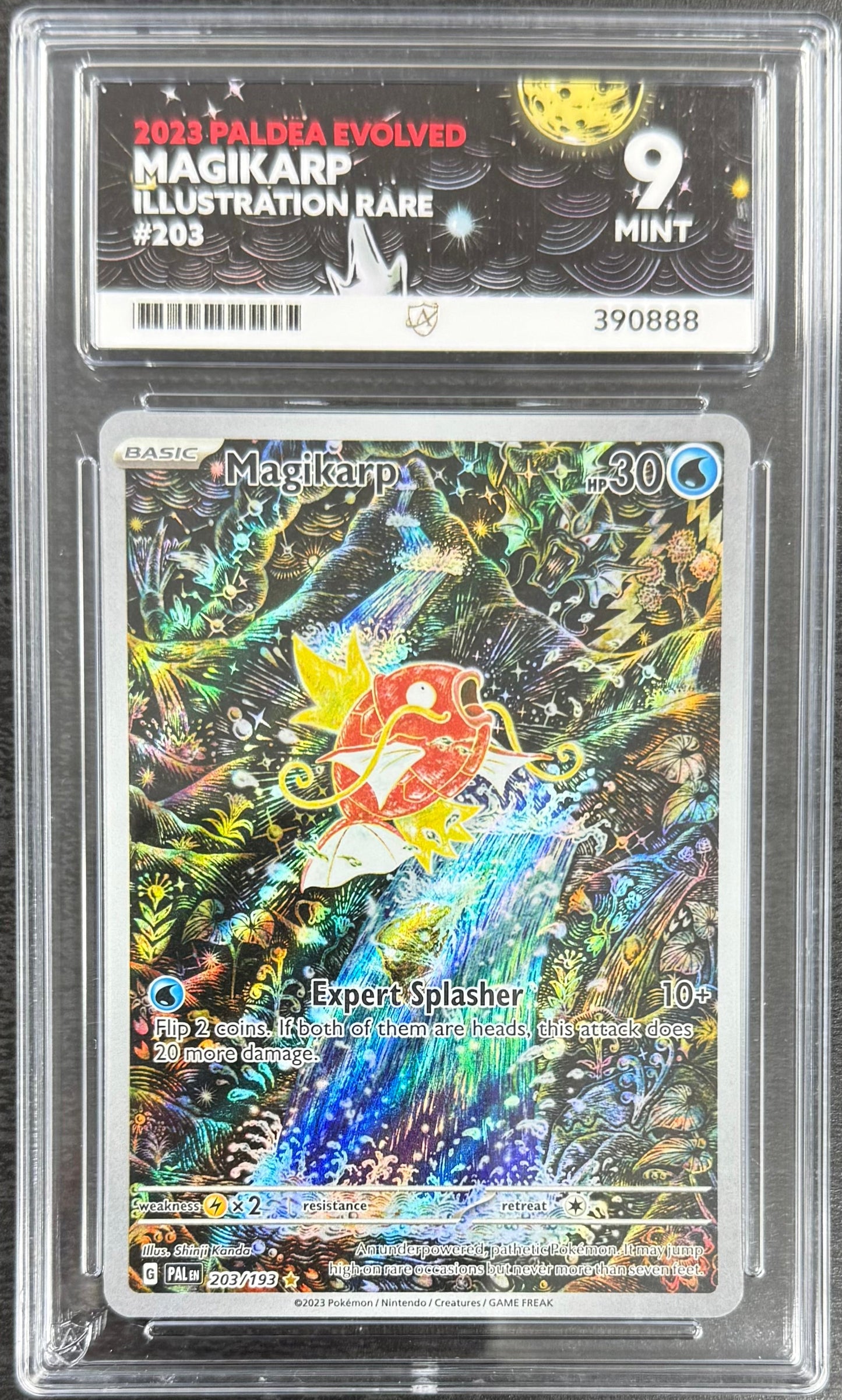 Pokemon Magikarp 203/193 Illustration Rare Pokemon Paldea Evolved 2023 ACE9